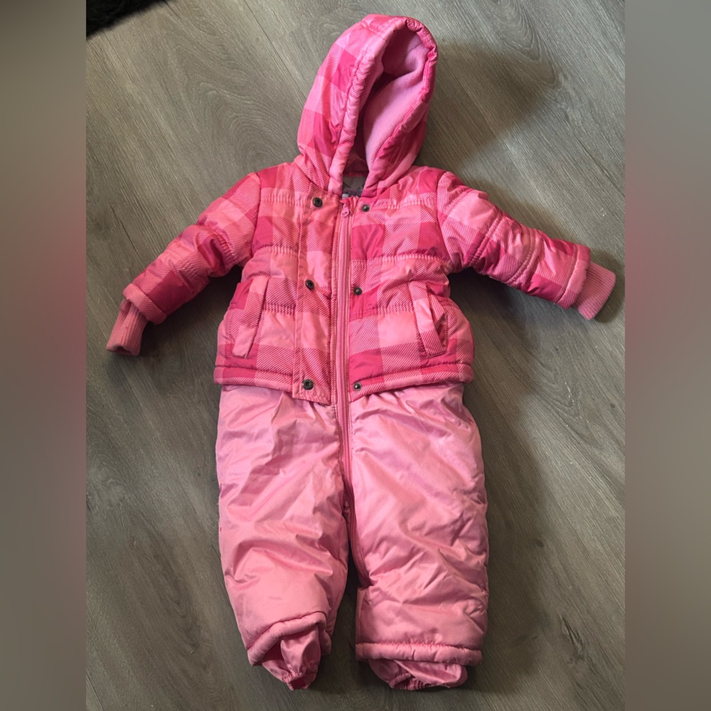 London Fog Pink Snowsuit | kids 9 months
